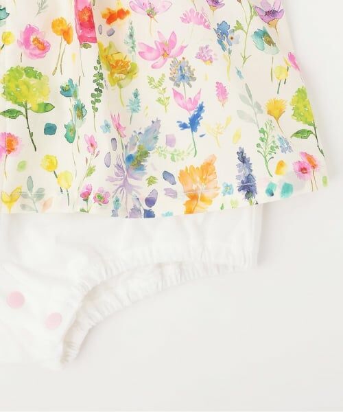 sense of wonder / センス オブ ワンダー ロンパース | ボタニカルフラワー半袖ショートオール | 詳細4