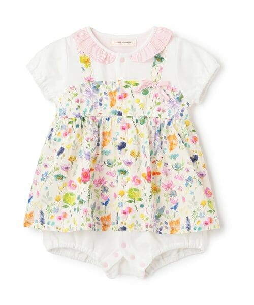 sense of wonder / センス オブ ワンダー ロンパース | ボタニカルフラワー半袖ショートオール（マルチ）