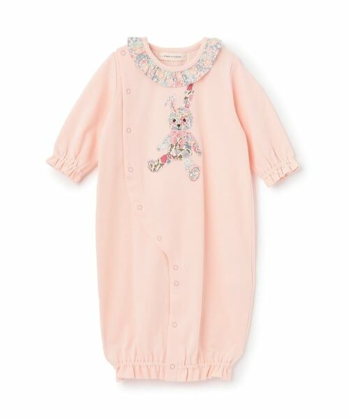 sense of wonder / センス オブ ワンダー ロンパース | リバティウサクマアップリケ2WAYオール（ピンク）