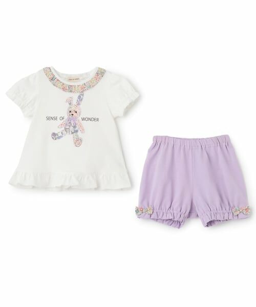 sense of wonder / センス オブ ワンダー ベビー・キッズウエア | リバティウサクマアップリケベビースーツ | 詳細2