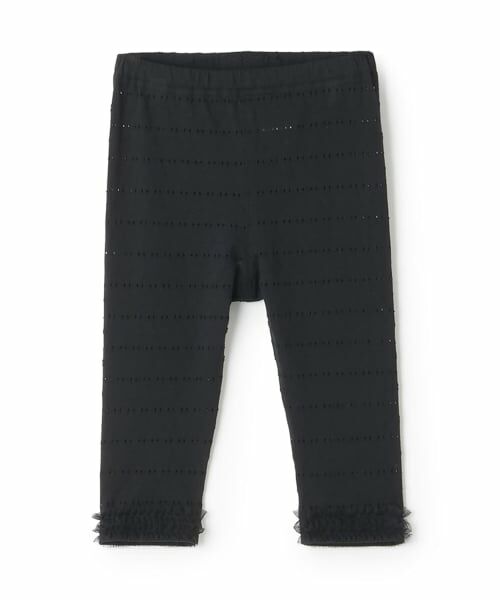 sense of wonder / センス オブ ワンダー レギンス・スパッツ | 裾チュール7分丈レギンス（黒）