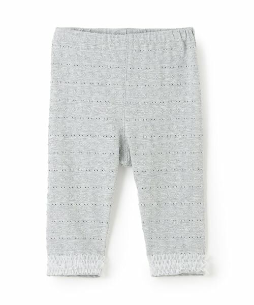 sense of wonder / センス オブ ワンダー レギンス・スパッツ | 裾チュール7分丈レギンス（グレー）