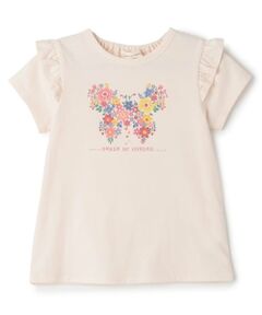 sense of wonder / センス オブ ワンダー Tシャツ | フラワーちょうちょプリント半袖Ｔシャツ