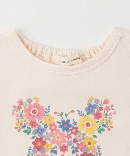 sense of wonder / センス オブ ワンダー Tシャツ | フラワーちょうちょプリント半袖Ｔシャツ | 詳細2