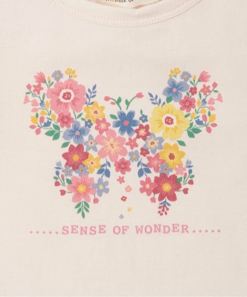 sense of wonder / センス オブ ワンダー Tシャツ | フラワーちょうちょプリント半袖Ｔシャツ | 詳細3