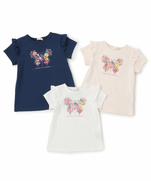 sense of wonder / センス オブ ワンダー Tシャツ | フラワーちょうちょプリント半袖Ｔシャツ | 詳細7