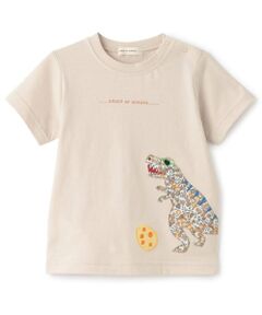 sense of wonder / センス オブ ワンダー Tシャツ | 接触冷感リバティ恐竜アップリケ半袖Ｔシャツ