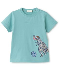 sense of wonder / センス オブ ワンダー Tシャツ | 接触冷感リバティ恐竜アップリケ半袖Ｔシャツ