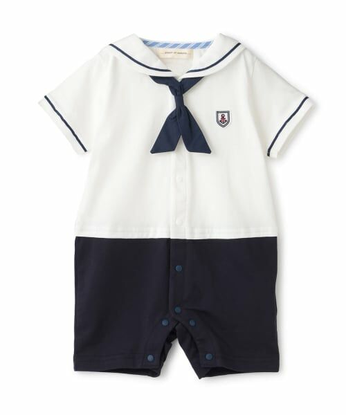 sense of wonder / センス オブ ワンダー ロンパース | セーラー半袖ショートオール（オフ ホワイト）