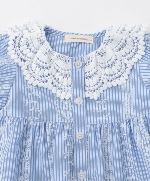 sense of wonder / センス オブ ワンダー ベビー・キッズウエア | レースプリントストライプベビースーツ | 詳細3