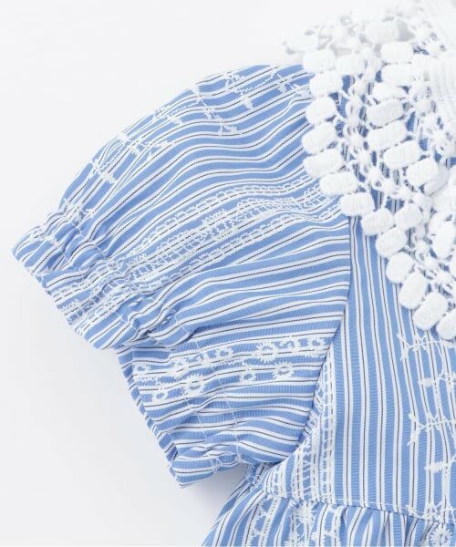 sense of wonder / センス オブ ワンダー ベビー・キッズウエア | レースプリントストライプベビースーツ | 詳細4