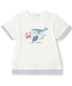 sense of wonder / センス オブ ワンダー Tシャツ | 接触冷感海の生物プリント半袖Ｔシャツ
