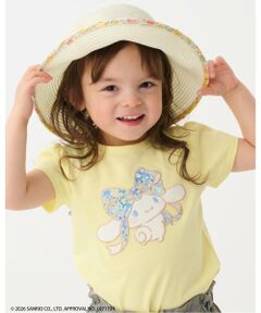 sense of wonder / センス オブ ワンダー Tシャツ | 【シナモロール/クロミ】リバティアップリケAラインTシャツ