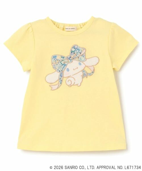 sense of wonder / センス オブ ワンダー Tシャツ | 【シナモロール/クロミ】リバティアップリケAラインTシャツ | 詳細1