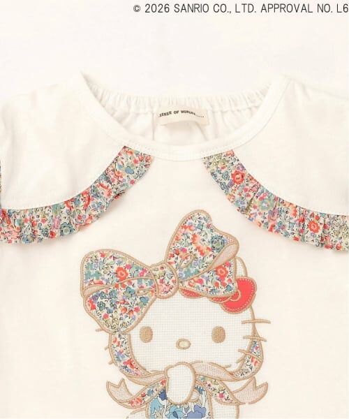 sense of wonder / センス オブ ワンダー Tシャツ | 【ハローキティ/マイメロディ】リバティアップリケフリルTシャツ | 詳細2