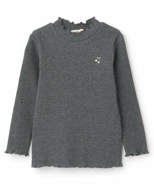 sense of wonder / センス オブ ワンダー Tシャツ | メロウフリル長袖Tシャツ(チャコール)