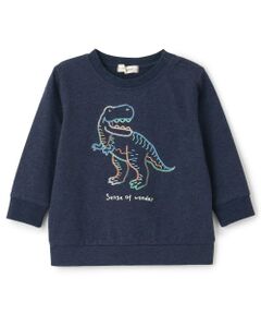 sense of wonder / センス オブ ワンダー Tシャツ | 恐竜刺しゅう長袖Tシャツ
