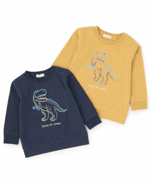 sense of wonder / センス オブ ワンダー Tシャツ | 恐竜刺しゅう長袖Tシャツ | 詳細7