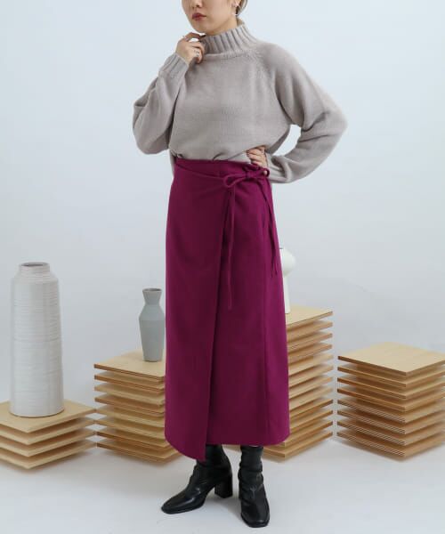 【新品】アーバンリサーチ ROSSO  ウールラップスカート