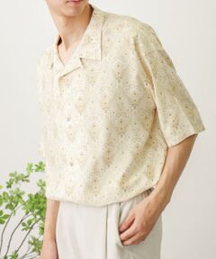 バティックオープンカラーシャツ(5分袖)