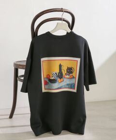 『別注』『ユニセックス』グラフィックアートTシャツ(5分袖)E