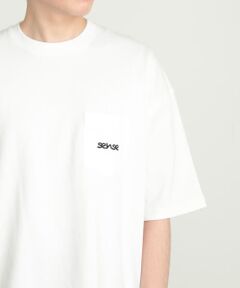 『ユニセックス』シシュウヘビーウエイトポケットTシャツ(5分袖)