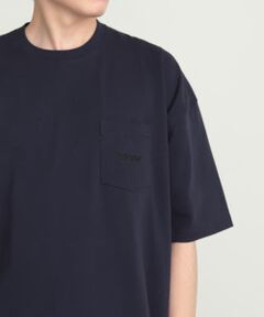 『ユニセックス』シシュウヘビーウエイトポケットTシャツ(5分袖)