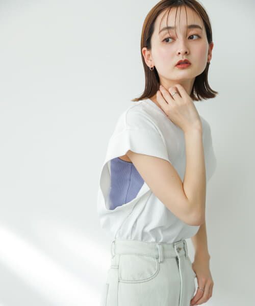 SENSE OF PLACE by URBAN RESEARCH / センスオブプレイス バイ アーバンリサーチ Tシャツ | USAコットンフレンチスリーブTシャツ | 詳細1