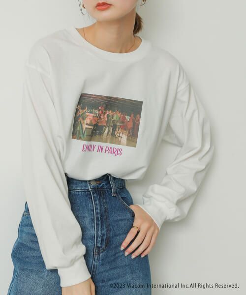 SENSE OF PLACE by URBAN RESEARCH / センスオブプレイス バイ アーバンリサーチ Tシャツ | Emily in Paris　グラフィックロングTシャツ | 詳細4