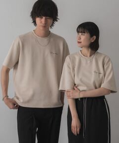 『ユニセックス』シシュウダンボールポンチTシャツ(5分袖)