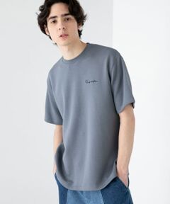 『ユニセックス』シシュウダンボールポンチTシャツ(5分袖)