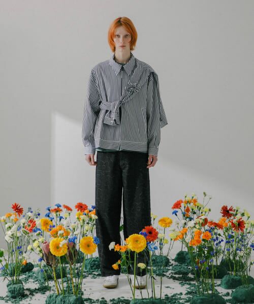 SENSE OF PLACE by URBAN RESEARCH / センスオブプレイス バイ アーバンリサーチ デニムパンツ | hxcyyd × SOP　フラワーパッチワイドデニム(UNISEX) | 詳細6