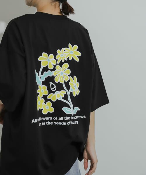 SENSE OF PLACE by URBAN RESEARCH / センスオブプレイス バイ アーバンリサーチ Tシャツ | 『ユニセックス』ポップアートフラワーグラフィックTシャツ B | 詳細10