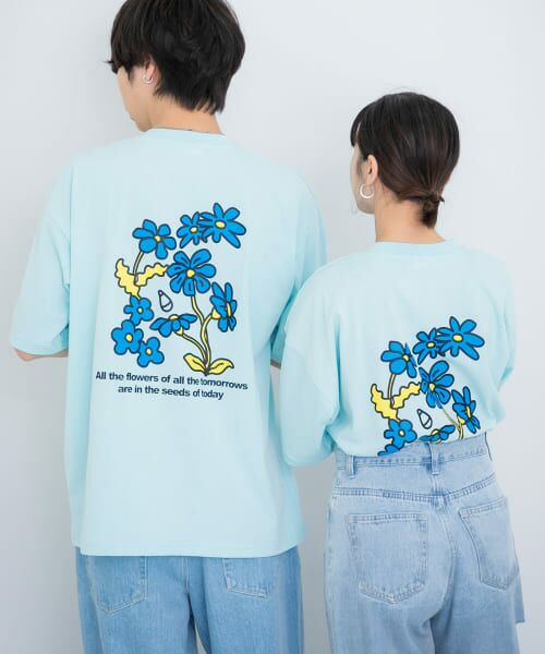 SENSE OF PLACE by URBAN RESEARCH / センスオブプレイス バイ アーバンリサーチ Tシャツ | 『ユニセックス』ポップアートフラワーグラフィックTシャツ B | 詳細26