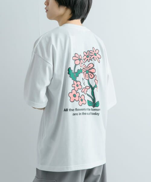 SENSE OF PLACE by URBAN RESEARCH / センスオブプレイス バイ アーバンリサーチ Tシャツ | 『ユニセックス』ポップアートフラワーグラフィックTシャツ B | 詳細7