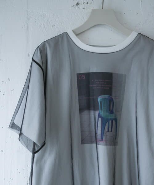 SENSE OF PLACE by URBAN RESEARCH / センスオブプレイス バイ アーバンリサーチ Tシャツ | チュールレイヤードグラフィックTシャツ | 詳細7