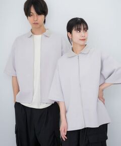 『ユニセックス』ZIPカーディガンTシャツ(5分袖)