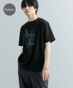 『別注』BASQUIAT×SENSE OF PLACE　グラフィックアートTシャツ(5分袖)F