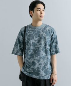 アブストラクトプリントTシャツ(5分袖)