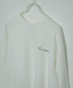 『ユニセックス』シシュウダンボールポンチロングスリーブ Tシャツ