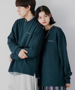 『ユニセックス』シシュウダンボールポンチロングスリーブ Tシャツ