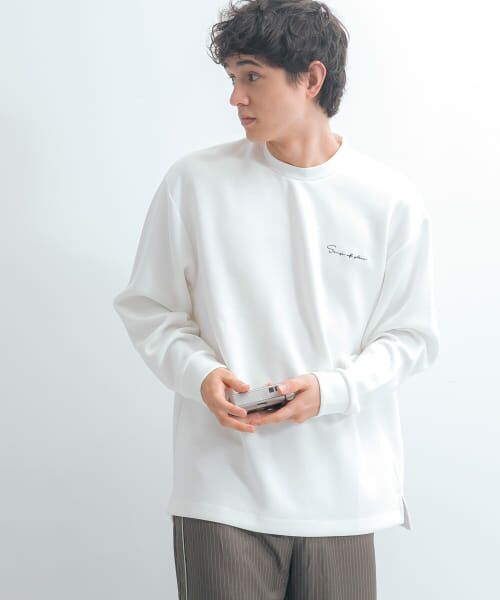 SENSE OF PLACE by URBAN RESEARCH / センスオブプレイス バイ アーバンリサーチ Tシャツ | 『ユニセックス』シシュウダンボールポンチロングスリーブ Tシャツ | 詳細2