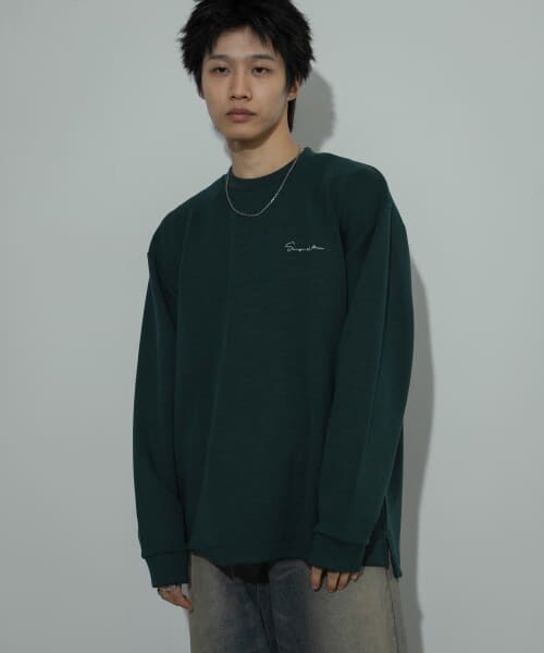 SENSE OF PLACE by URBAN RESEARCH / センスオブプレイス バイ アーバンリサーチ Tシャツ | 『ユニセックス』シシュウダンボールポンチロングスリーブ Tシャツ | 詳細26