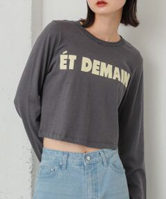 Et demain　ロゴクロップロングスリーブTシャツ