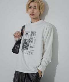 ポンチグラフィックロングスリーブTシャツ A