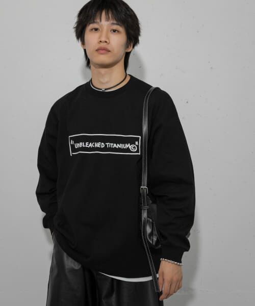 SENSE OF PLACE by URBAN RESEARCH / センスオブプレイス バイ アーバンリサーチ Tシャツ | 『別注』BASQUIAT×SENSE OF PLACE　ロゴロングスリーブTシャツ | 詳細1