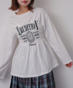 シャーリンググラフィックロングスリーブTシャツ