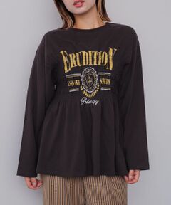 シャーリンググラフィックロングスリーブTシャツ