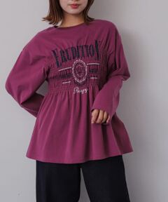 シャーリンググラフィックロングスリーブTシャツ