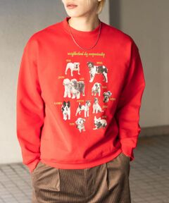 Dog Graphic Crew-neck Sweat